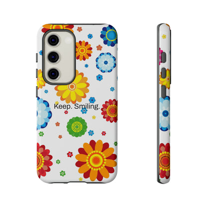 Keep. Smiling. / Dotted Flowers Samsung Case