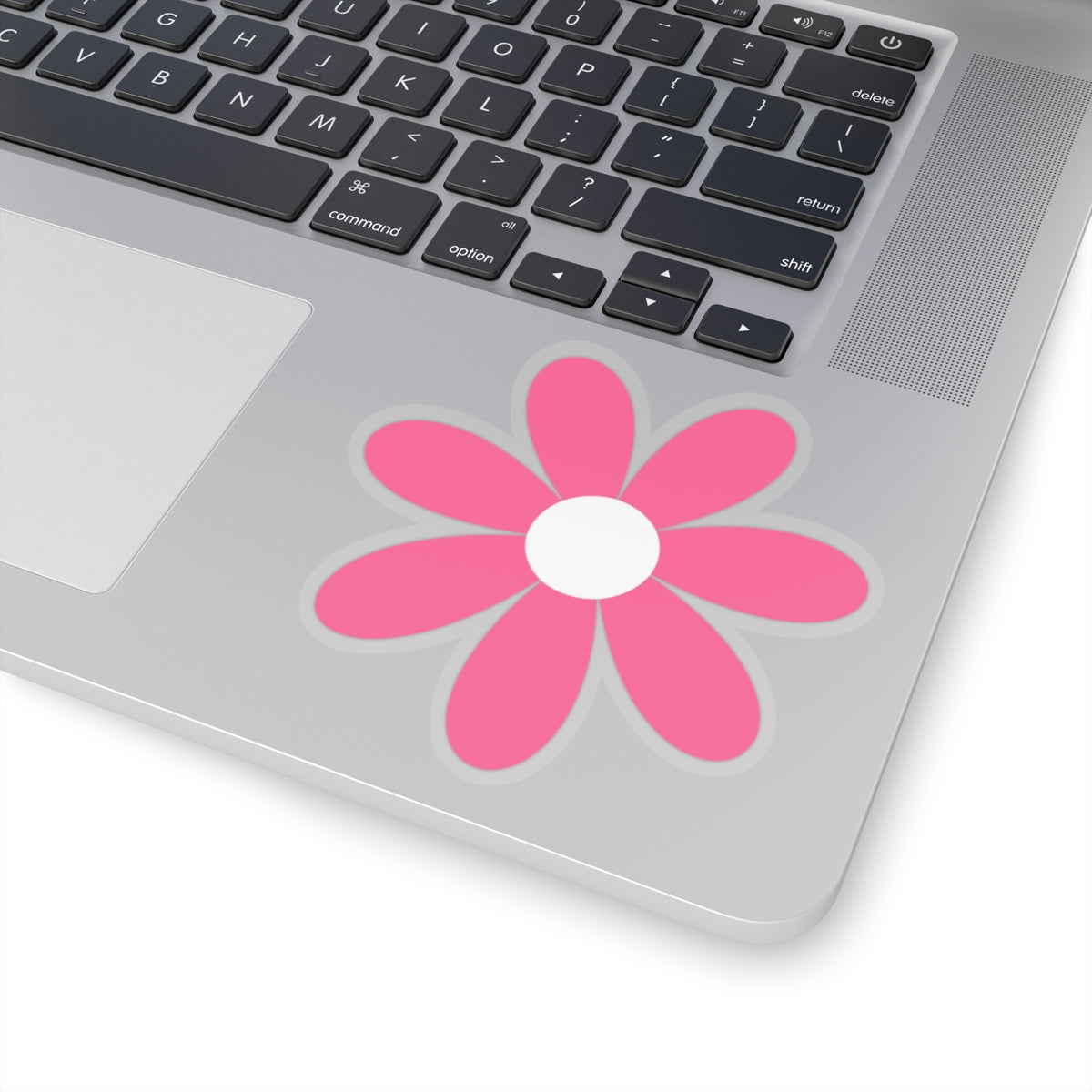 Cute Retro Pink Flower Sticker - Kiss-Cut Sticker (4)