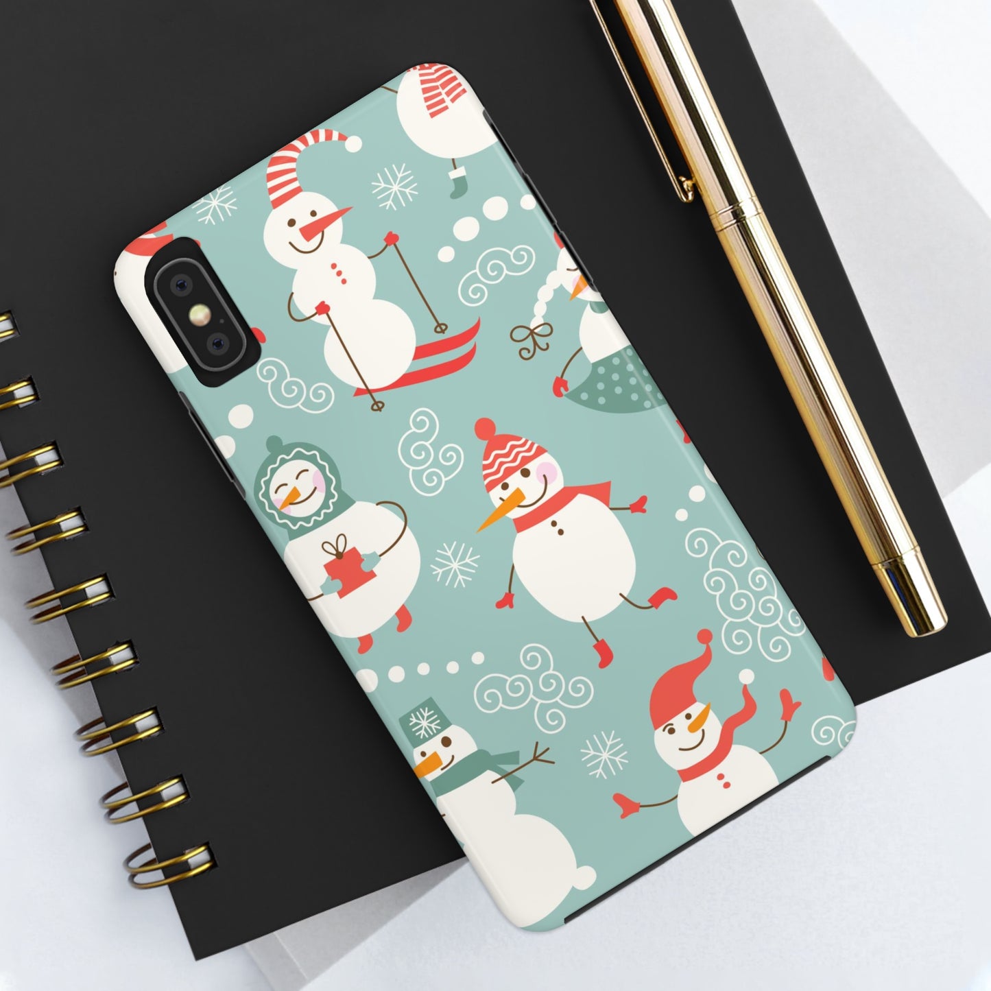 Cute Christmas Snowman / iPhone Case