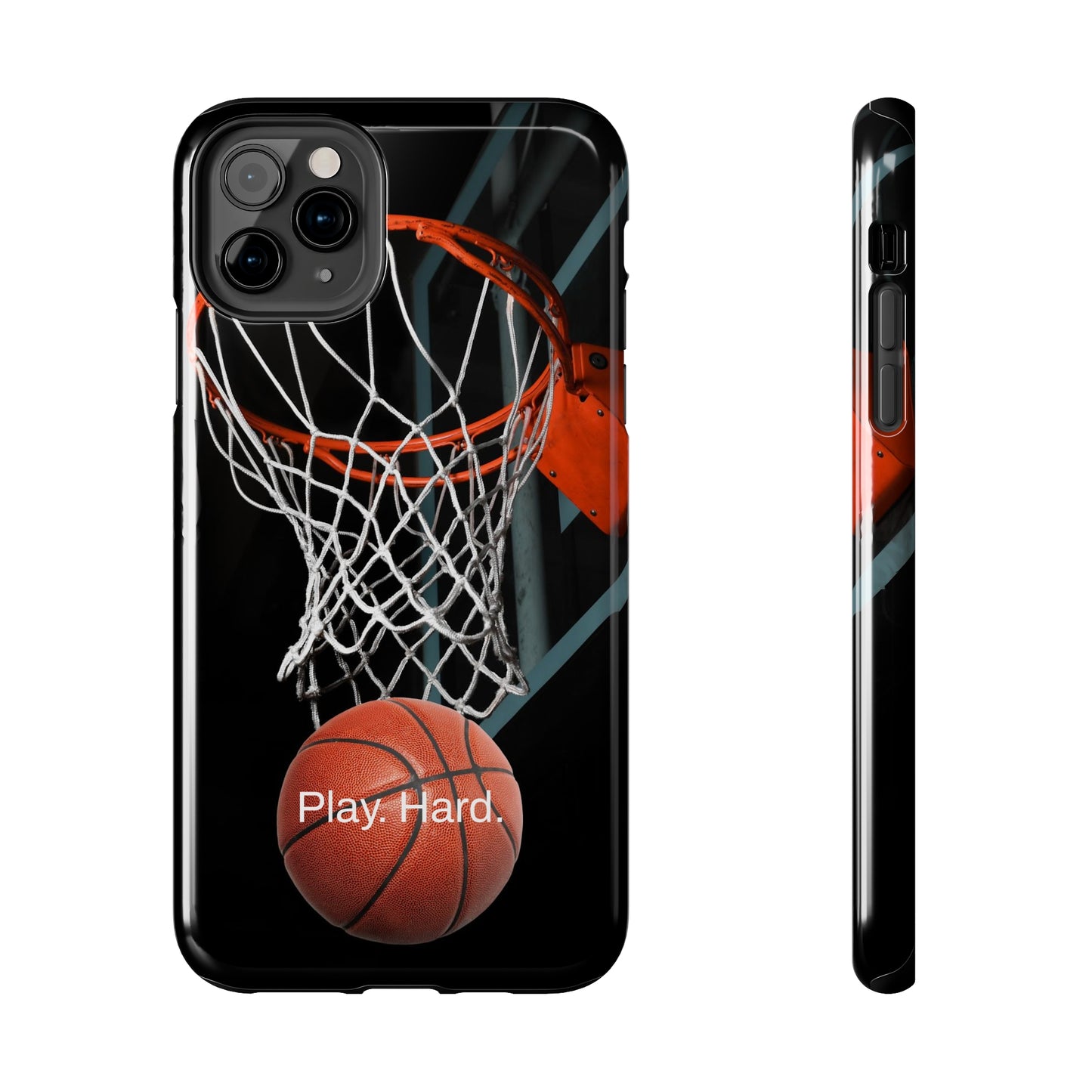 Play. Hard. / Basketball iPhone Case