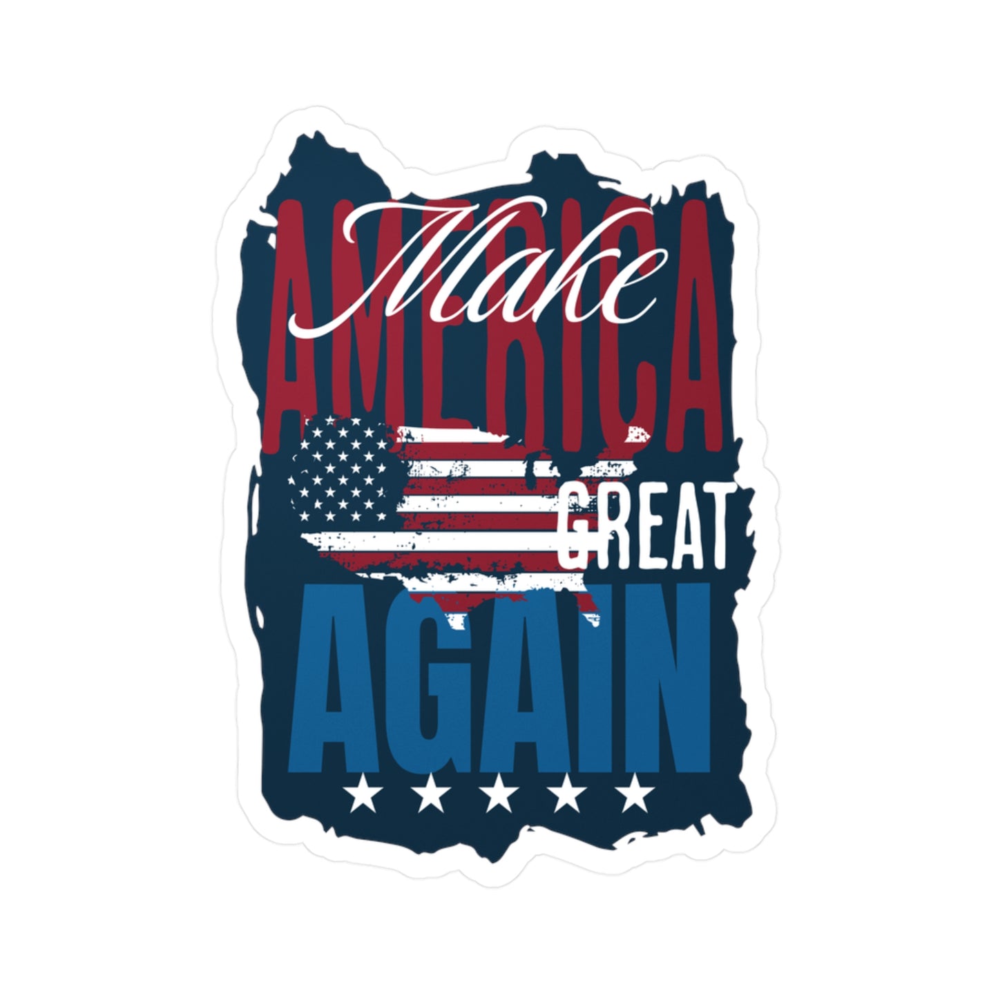 Make America Great Again Sticker, Trump, Red White and Blue, USA Election