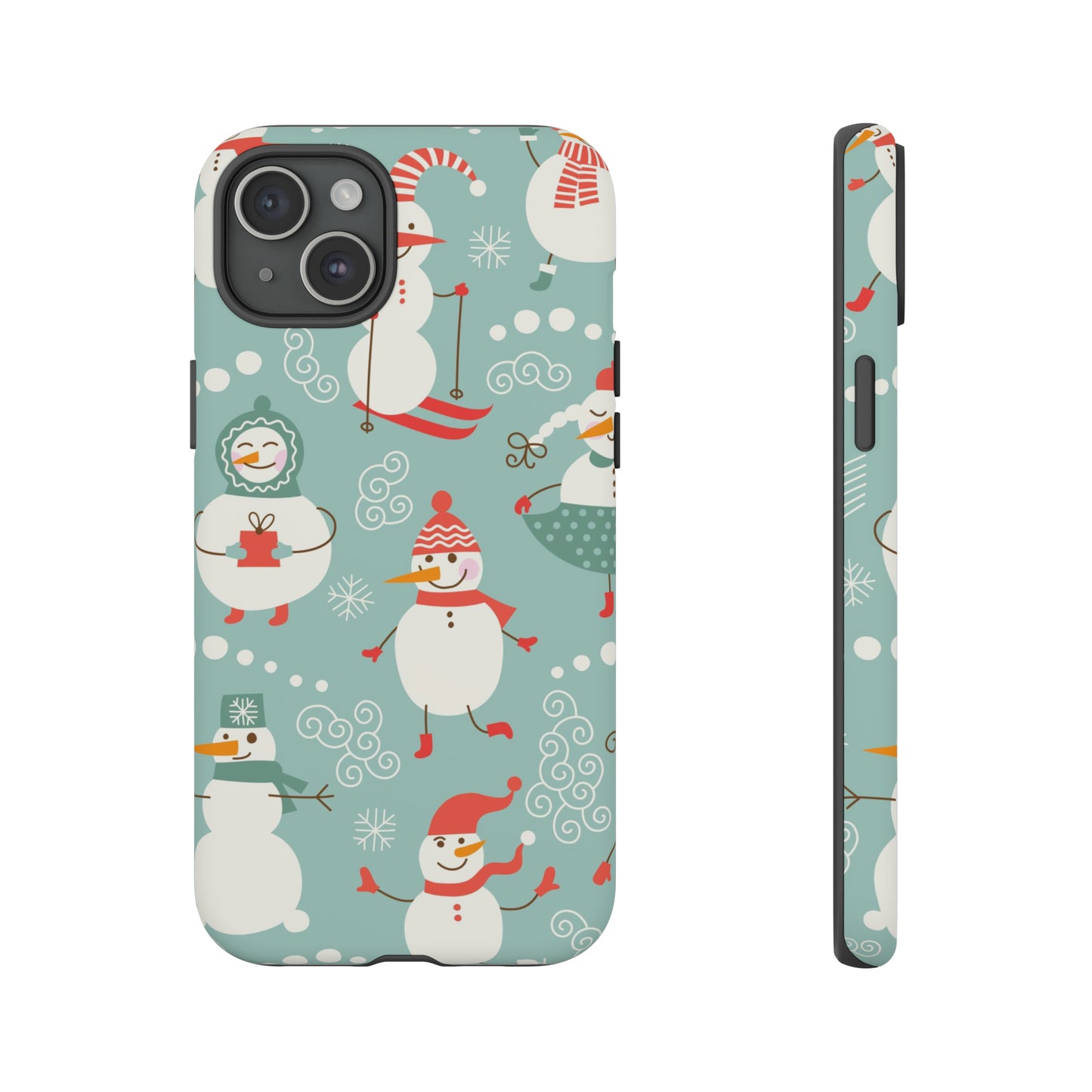 iPhone 15 Series Cute Christmas Snowman / Tough Case