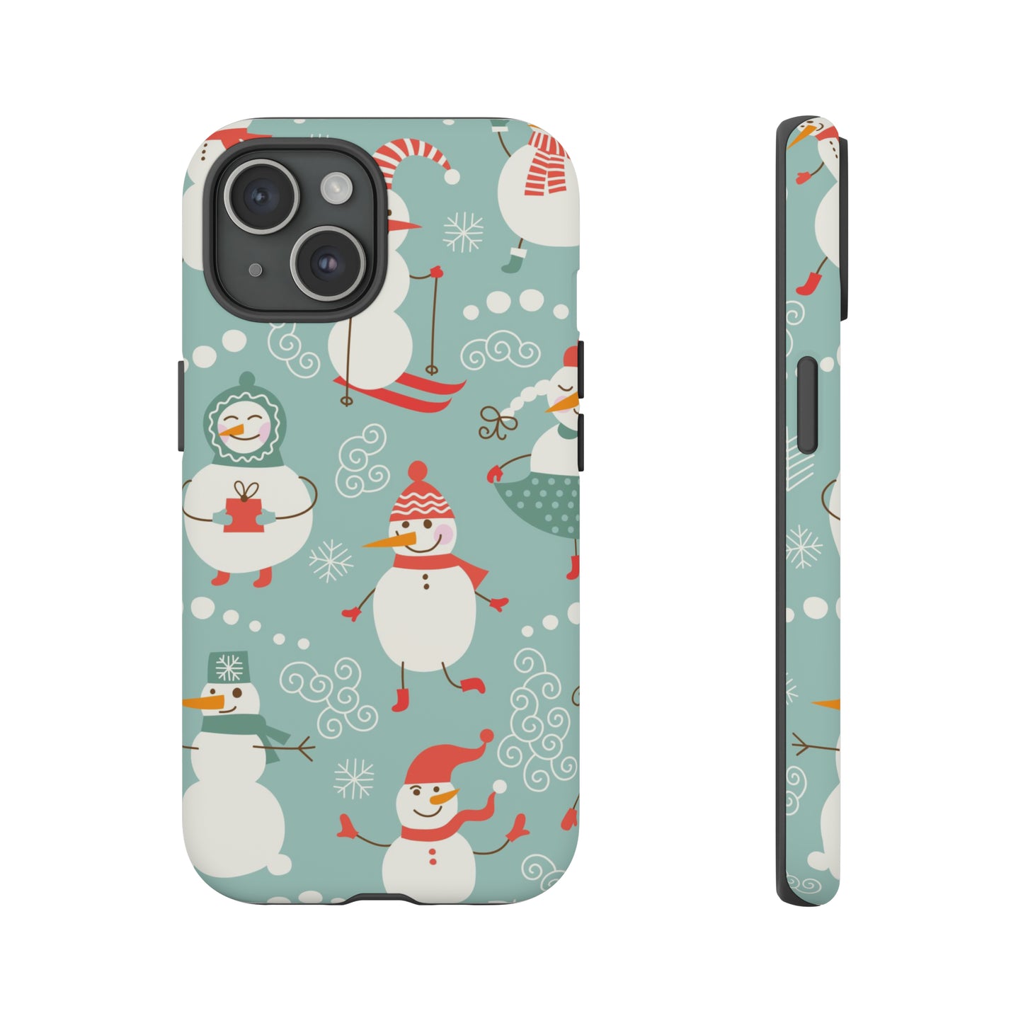 iPhone 15 Series Cute Christmas Snowman / Tough Case