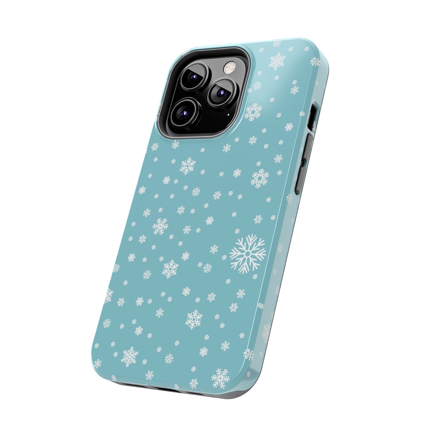 Christmas Snowflakes On Blue / iPhone Case