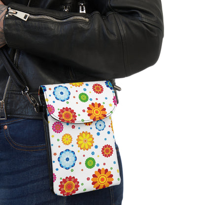 Dotted Flowers Crossbody Phone Case