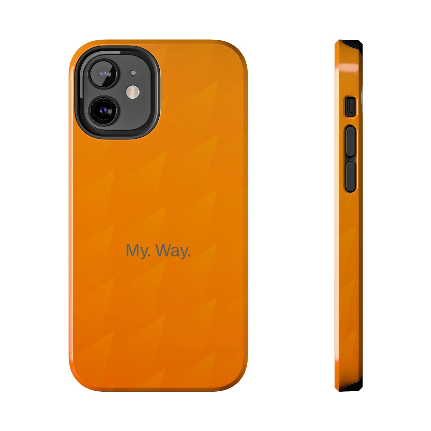 My. Way. / Orange Triangle iPhone case