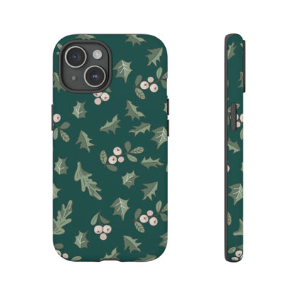 iPhone 15 Series Christmas Mistletoe & Holly / Tough Case