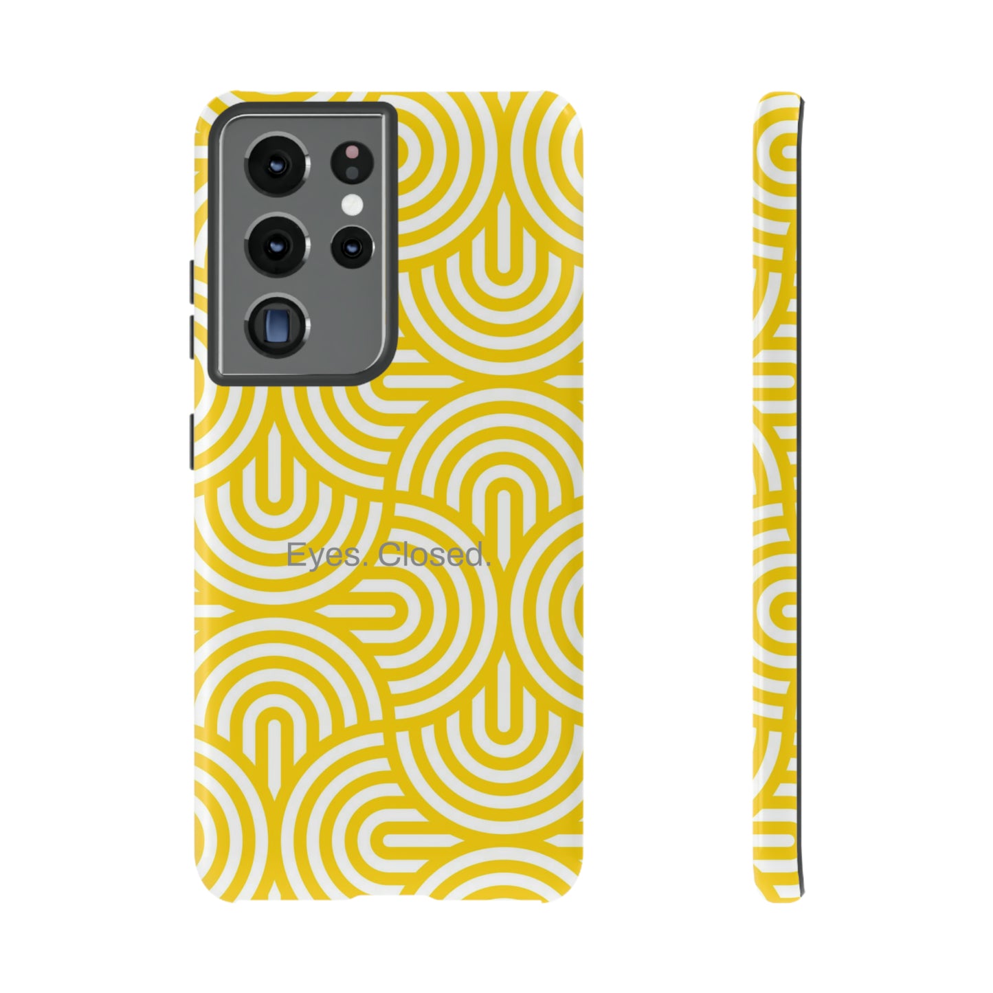 Eyes. Closed. / Yellow Geo Samsung Case