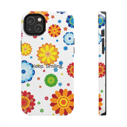 Keep. Smiling. / Dotted Flowers iPhone Cases