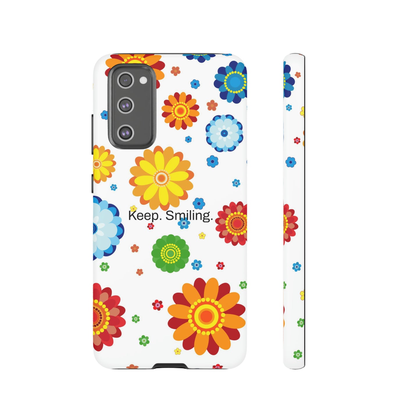 Keep. Smiling. / Dotted Flowers Samsung Case