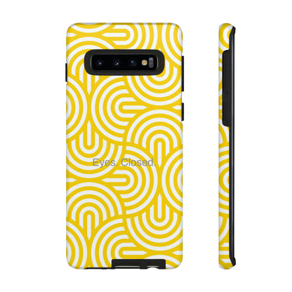 Eyes. Closed. / Yellow Geo Samsung Case