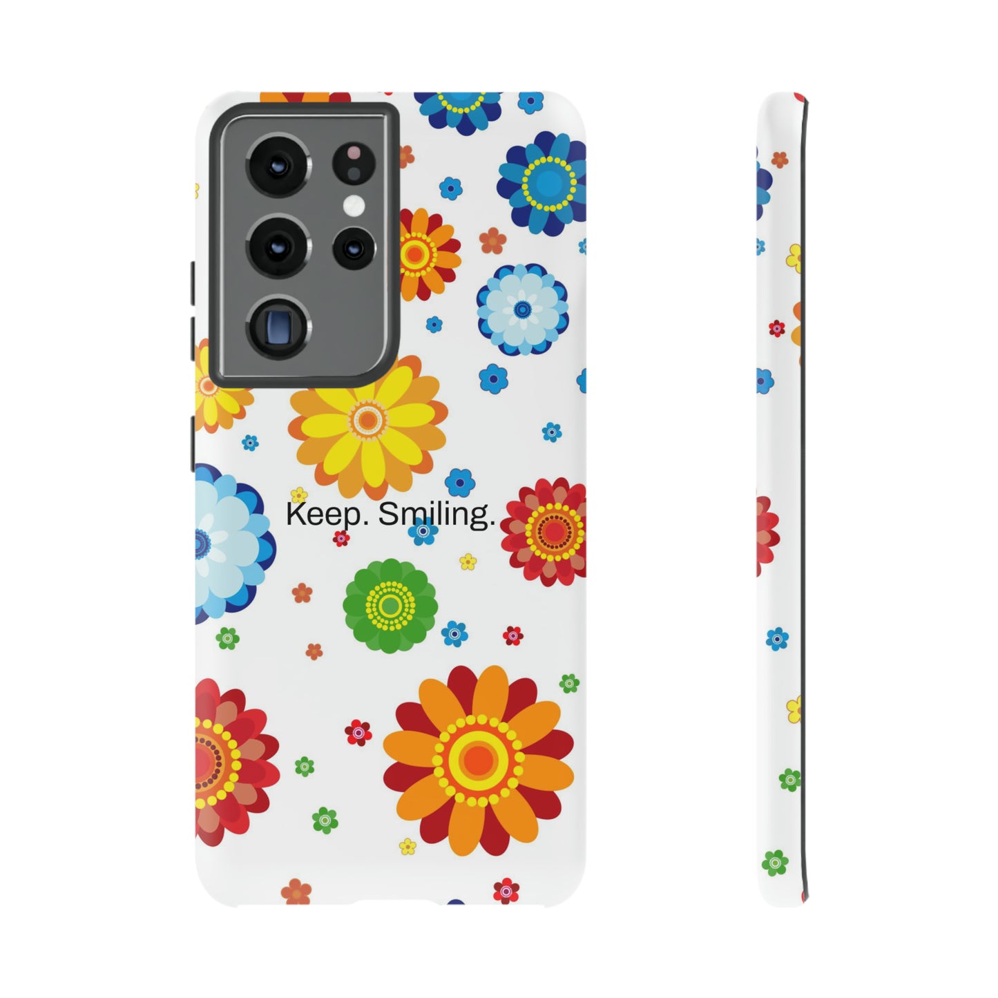 Keep. Smiling. / Dotted Flowers Samsung Case