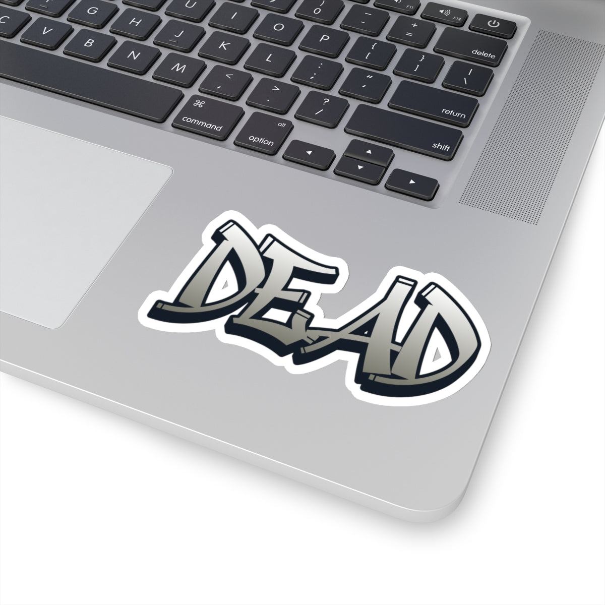 Dead Sticker, Die Of Laughter Sticker, Funny Sticker, Gray And Black Sticker, Word Sticker, Teen Sticker