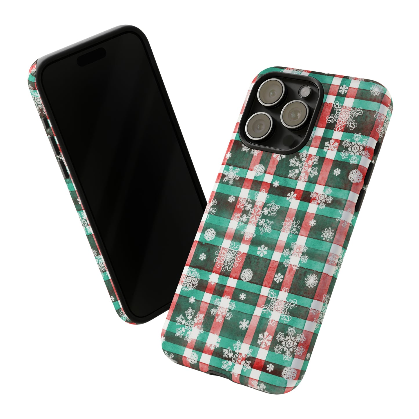 iPhone 15 Series Christmas Plaid / Tough Case