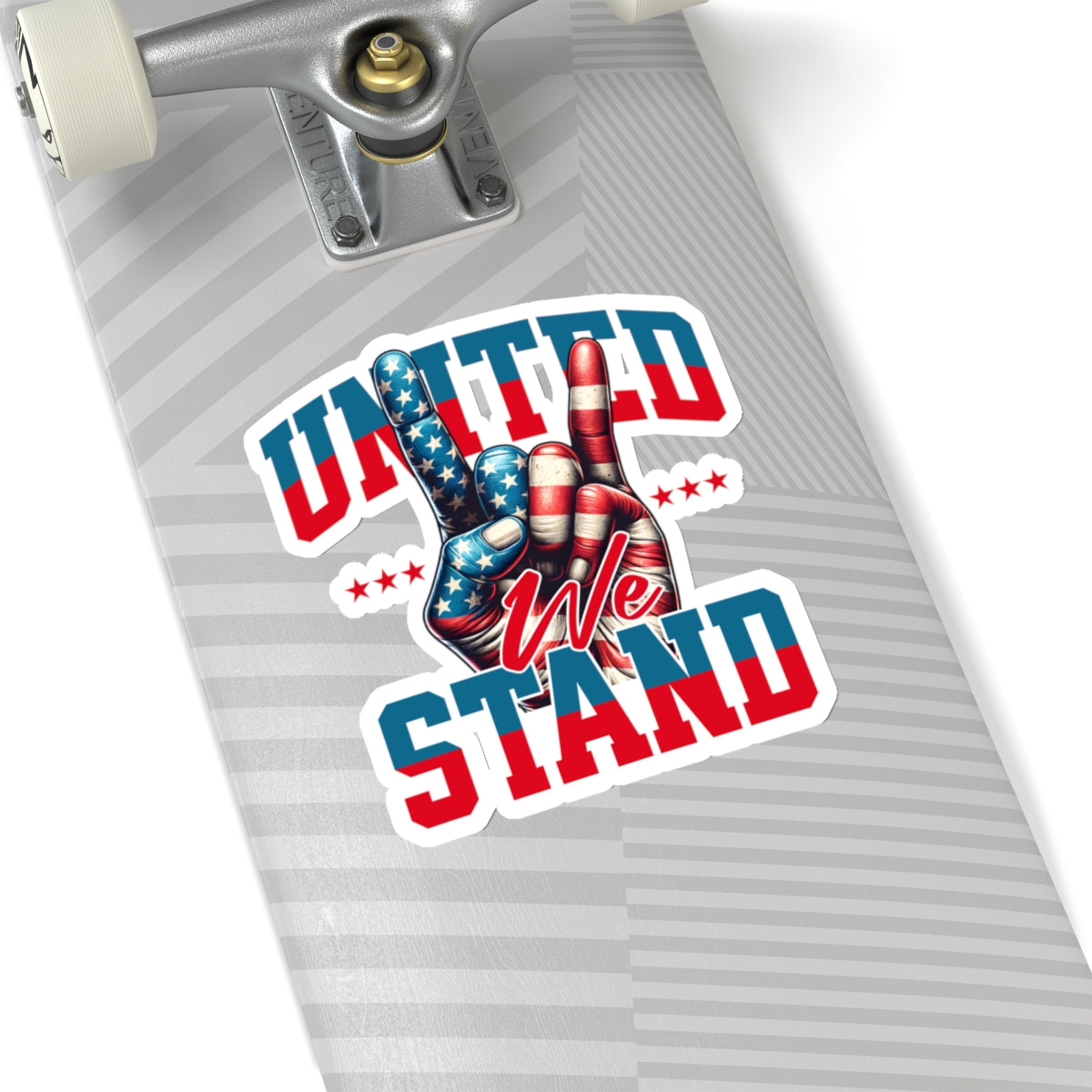 United We Stand | Divided We Fall | Patriotic Sticker | Peace Sticker | Red White And Blue Sticker | Hand Emoji