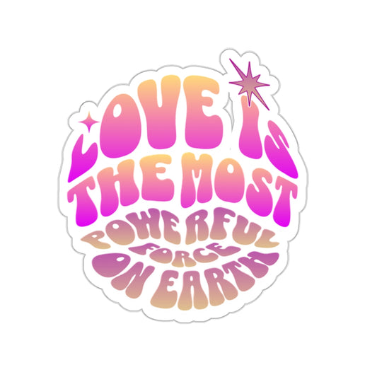 Cool Love Retro Sticker - Kiss-Cut Sticker