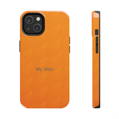 My. Way. / Orange Triangle iPhone case