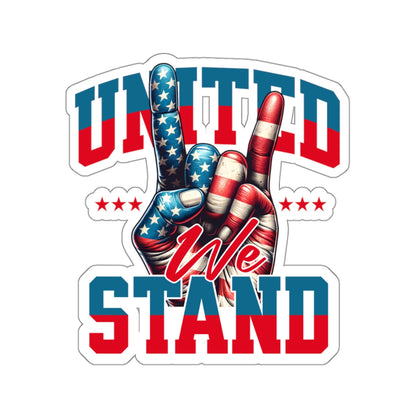 United We Stand | Divided We Fall | Patriotic Sticker | Peace Sticker | Red White And Blue Sticker | Hand Emoji