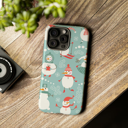 iPhone 15 Series Cute Christmas Snowman / Tough Case