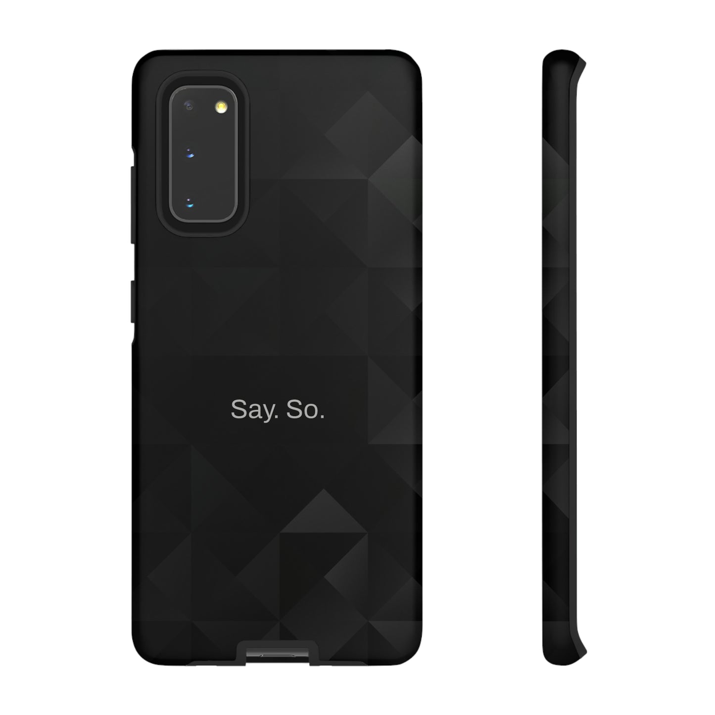 Say. So. / Black Grid Samsung Case