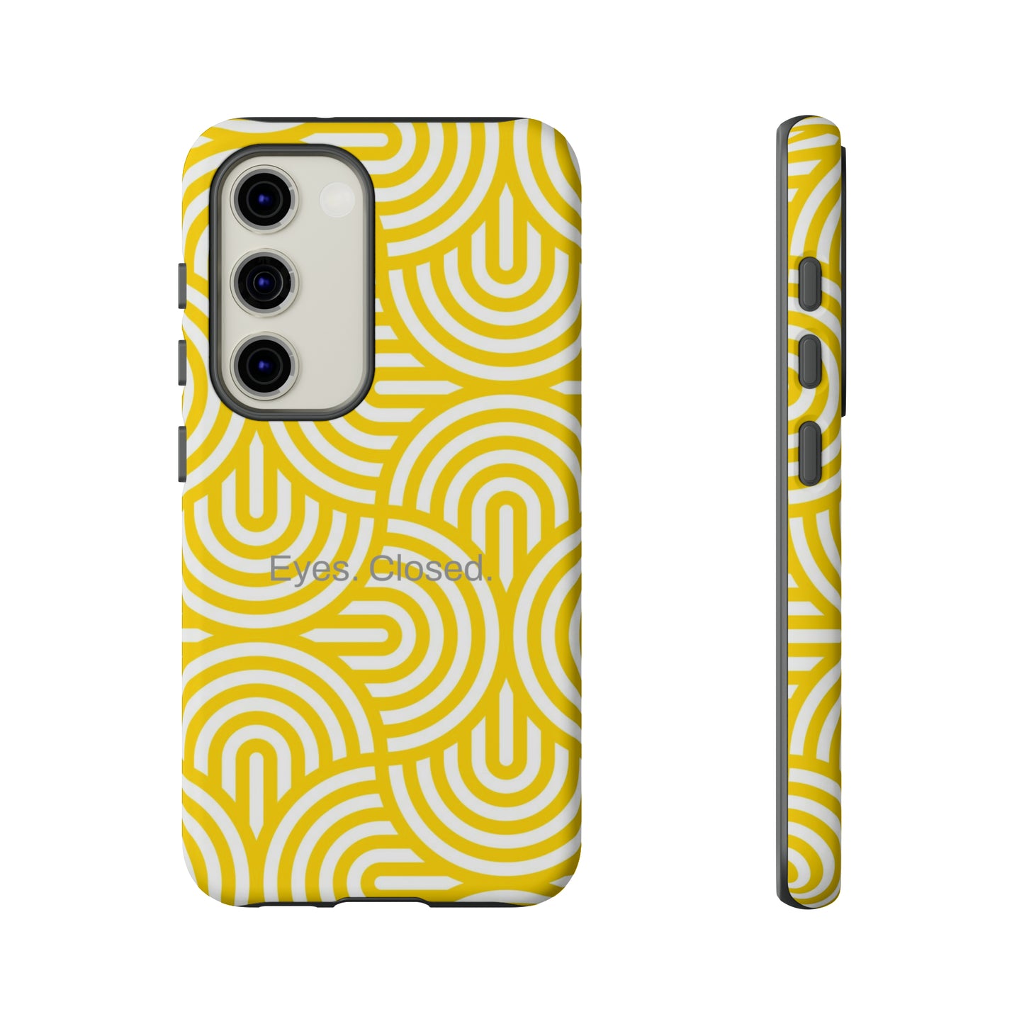 Eyes. Closed. / Yellow Geo Samsung Case