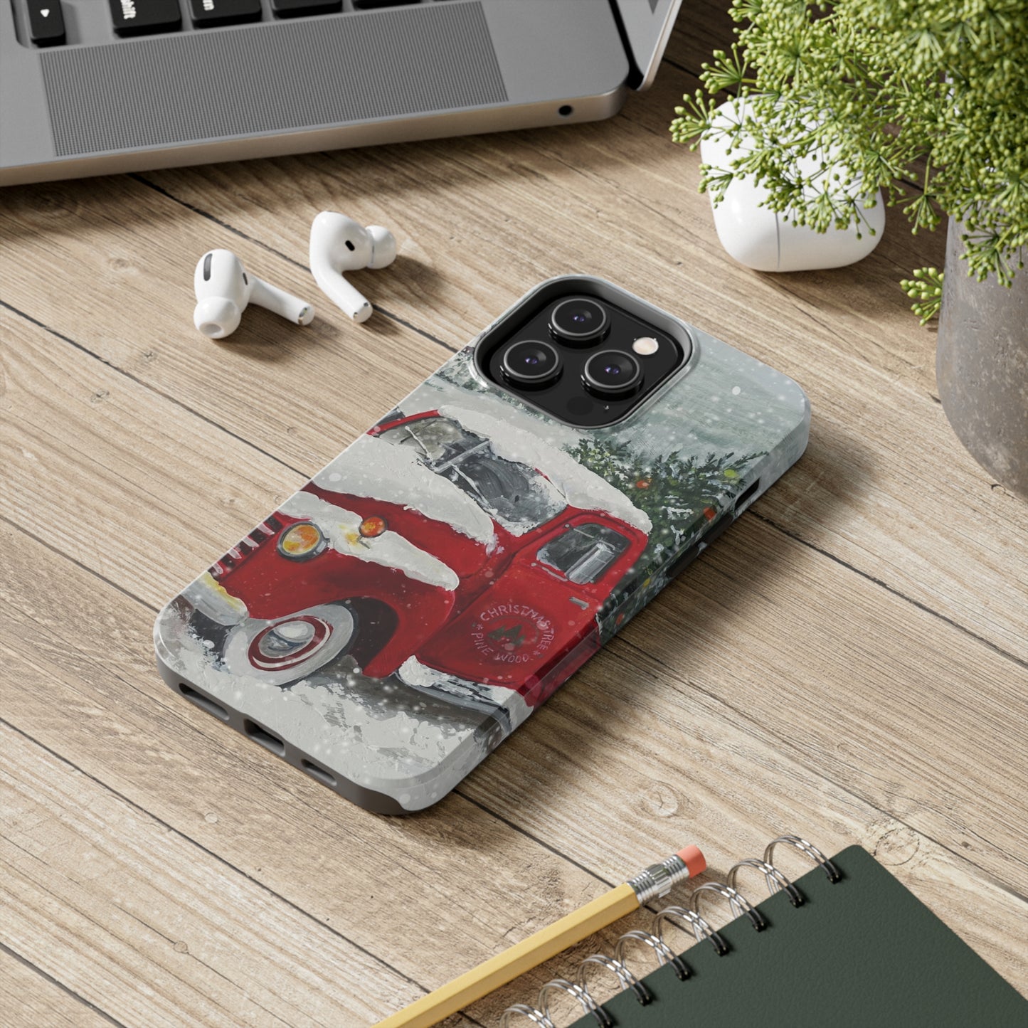 Vintage Christmas Red Truck / iPhone Case