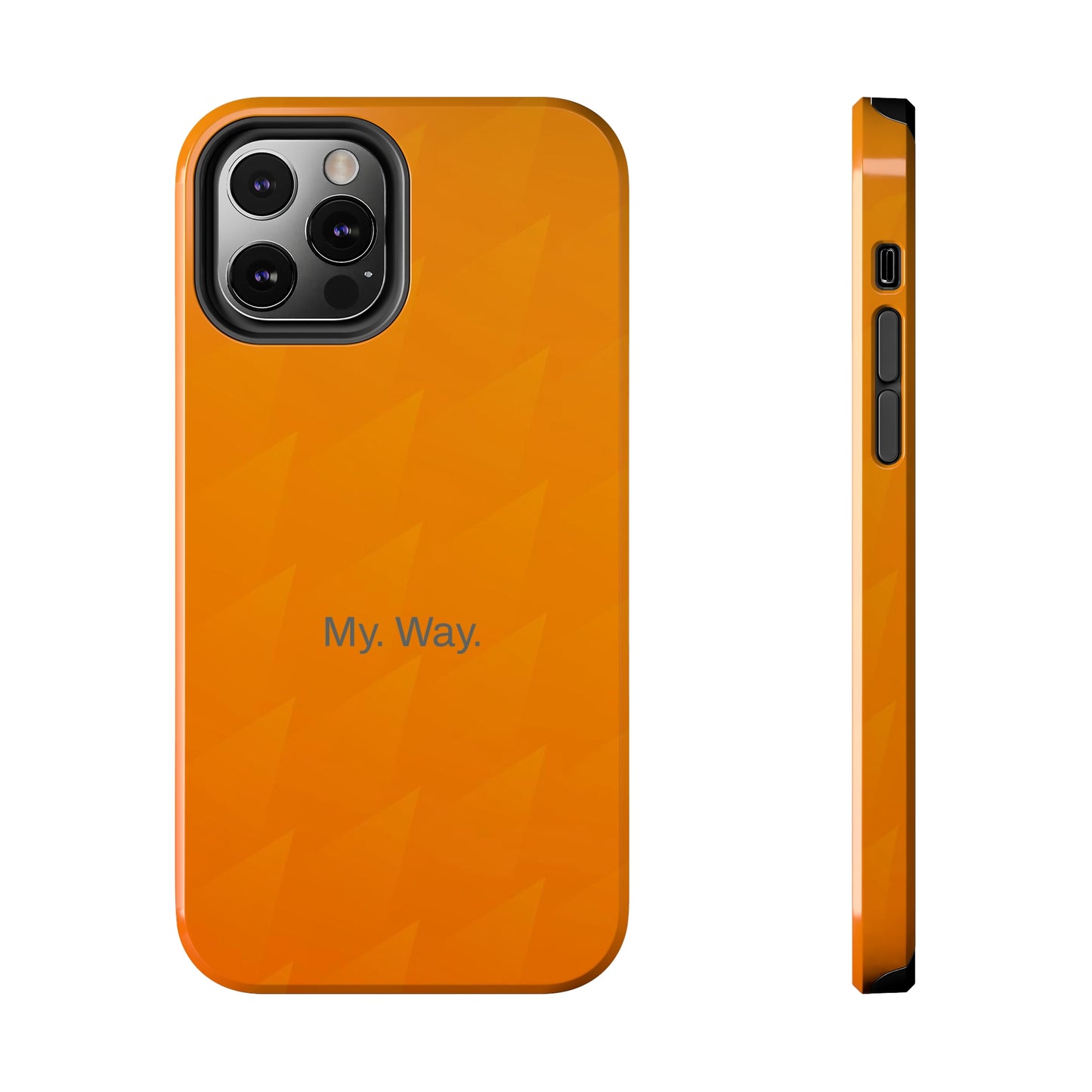 My. Way. / Orange Triangle iPhone case