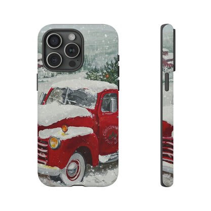 iPhone 15 Series Vintage Christmas Red Truck / Tough Case