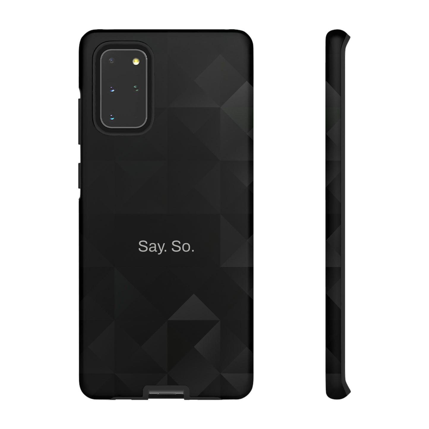 Say. So. / Black Grid Samsung Case