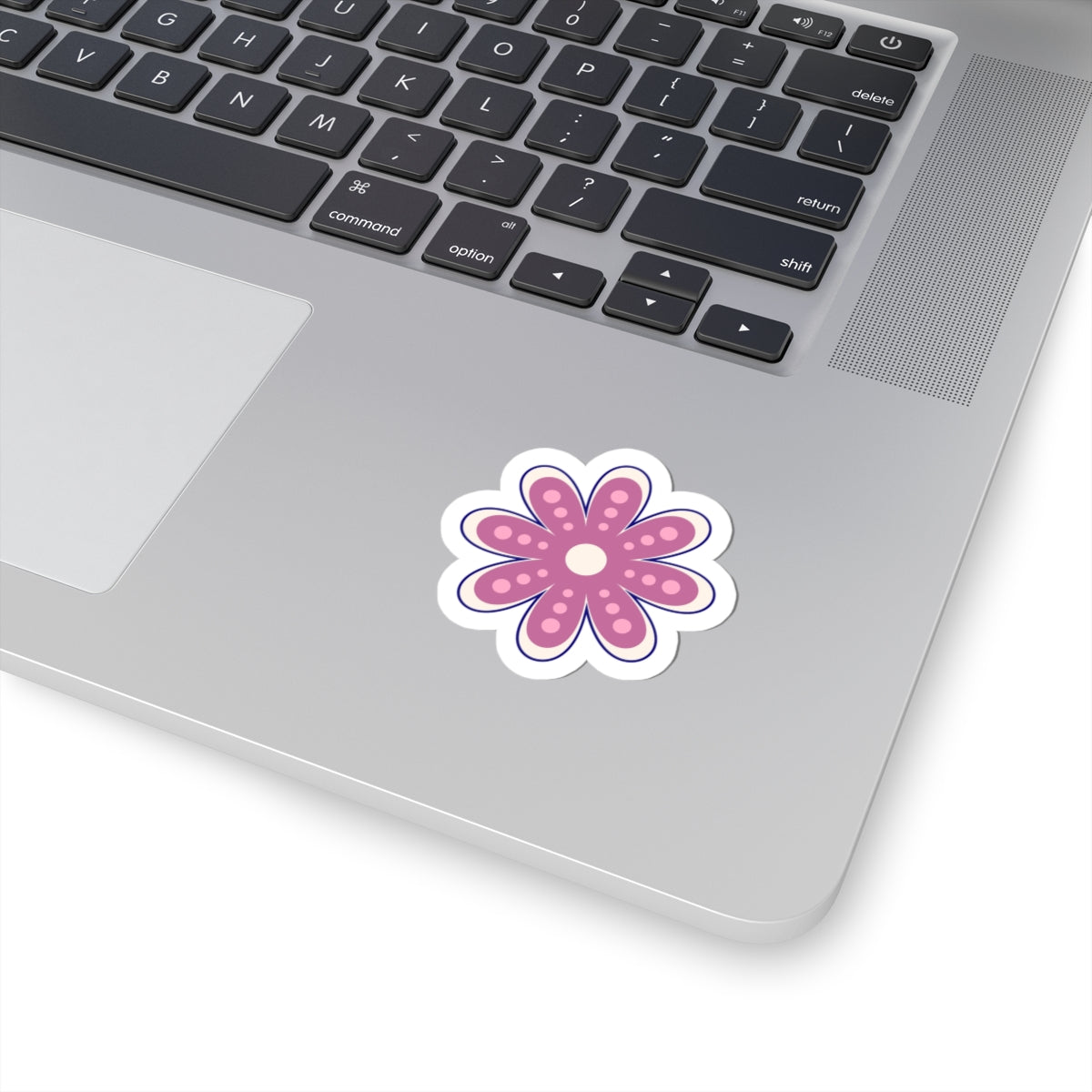 Cute Retro Pink Flower Sticker - Kiss-Cut Sticker (6)