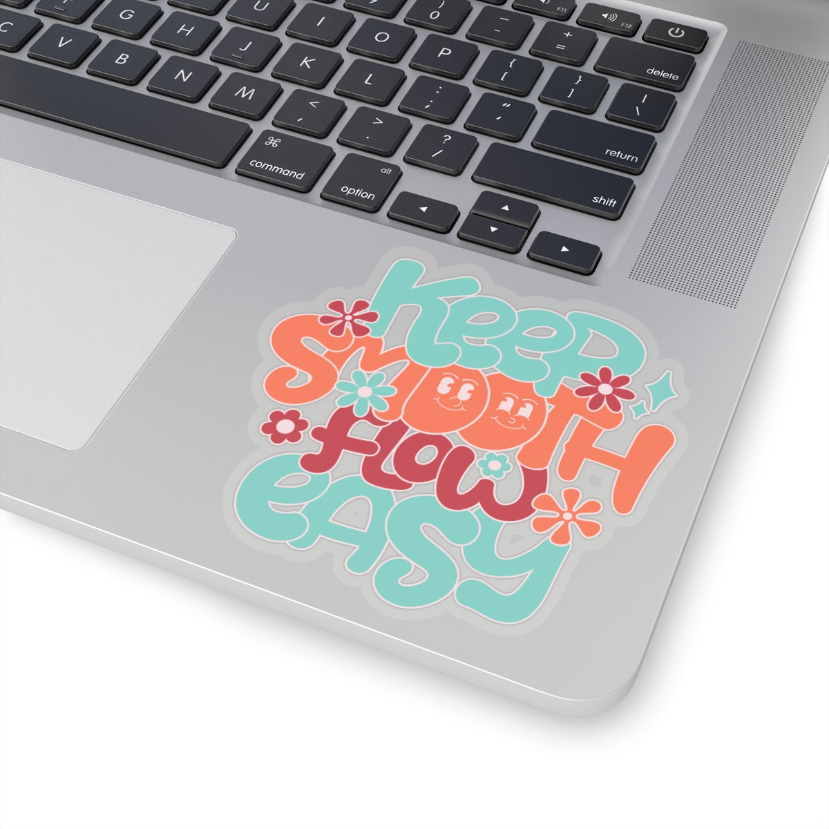 Keep Smooth and Flow Easy Retro Groovy Sticker - Kiss-Cut Sticker