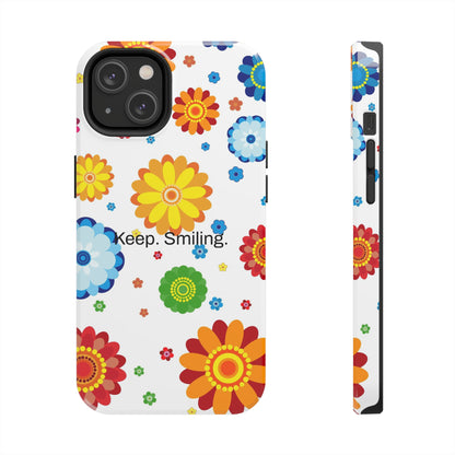 Keep. Smiling. / Dotted Flowers iPhone Cases