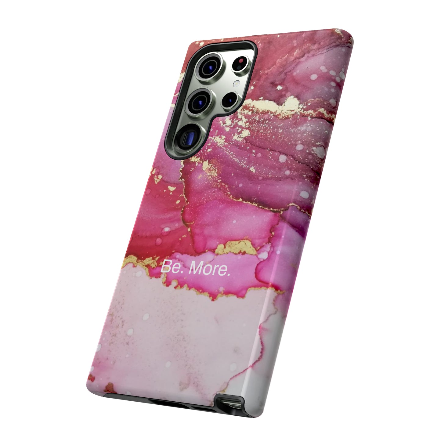 Be. More. / Pink Water Color Marble Samsung Case