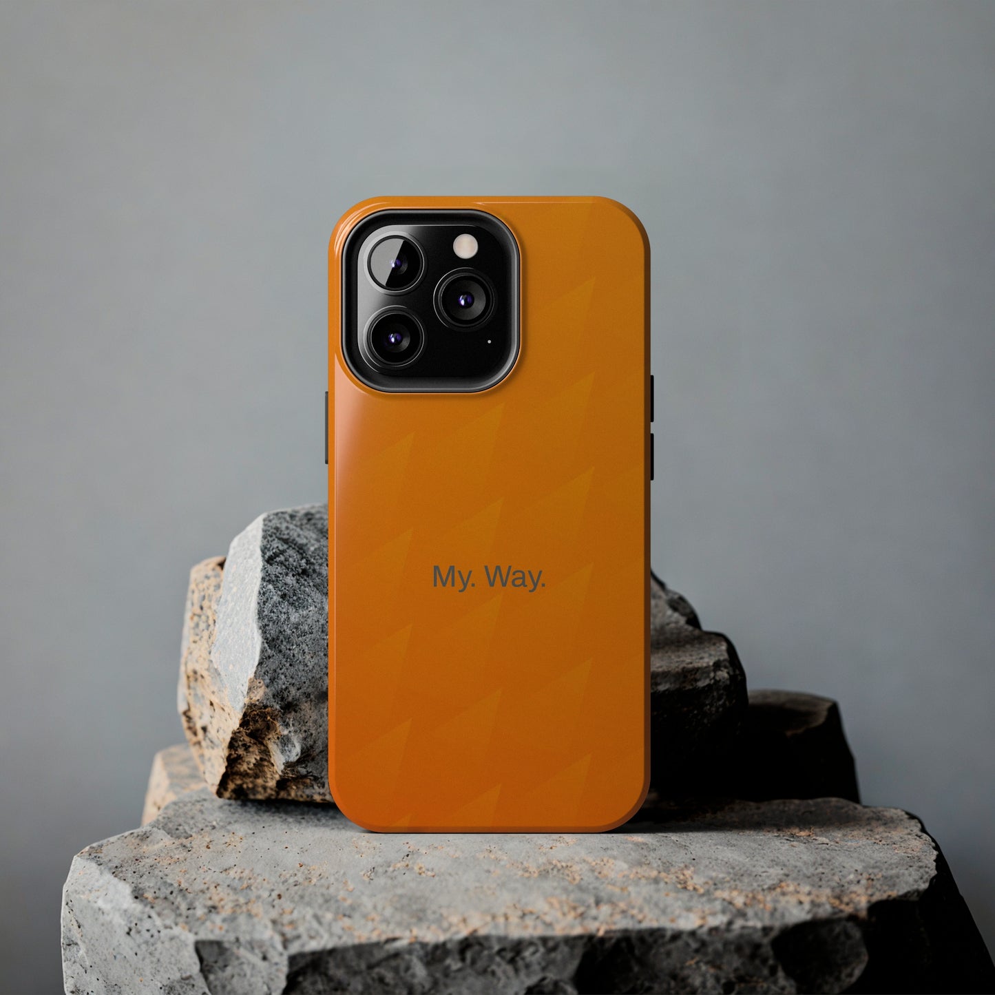 My. Way. / Orange Triangle iPhone case