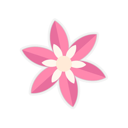 Cute Retro Pink Flower Sticker - Kiss-Cut Sticker (8)