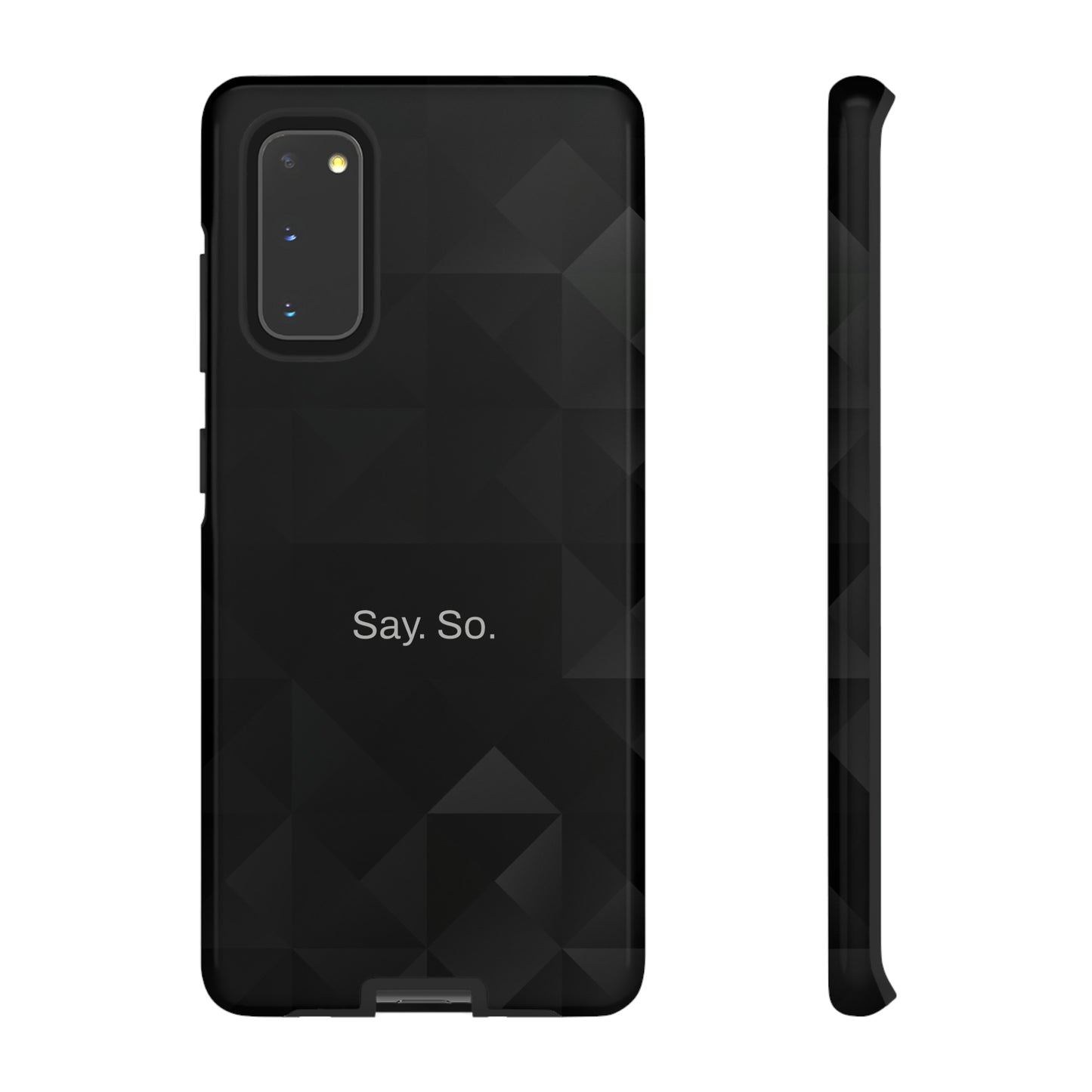 Say. So. / Black Grid Samsung Case