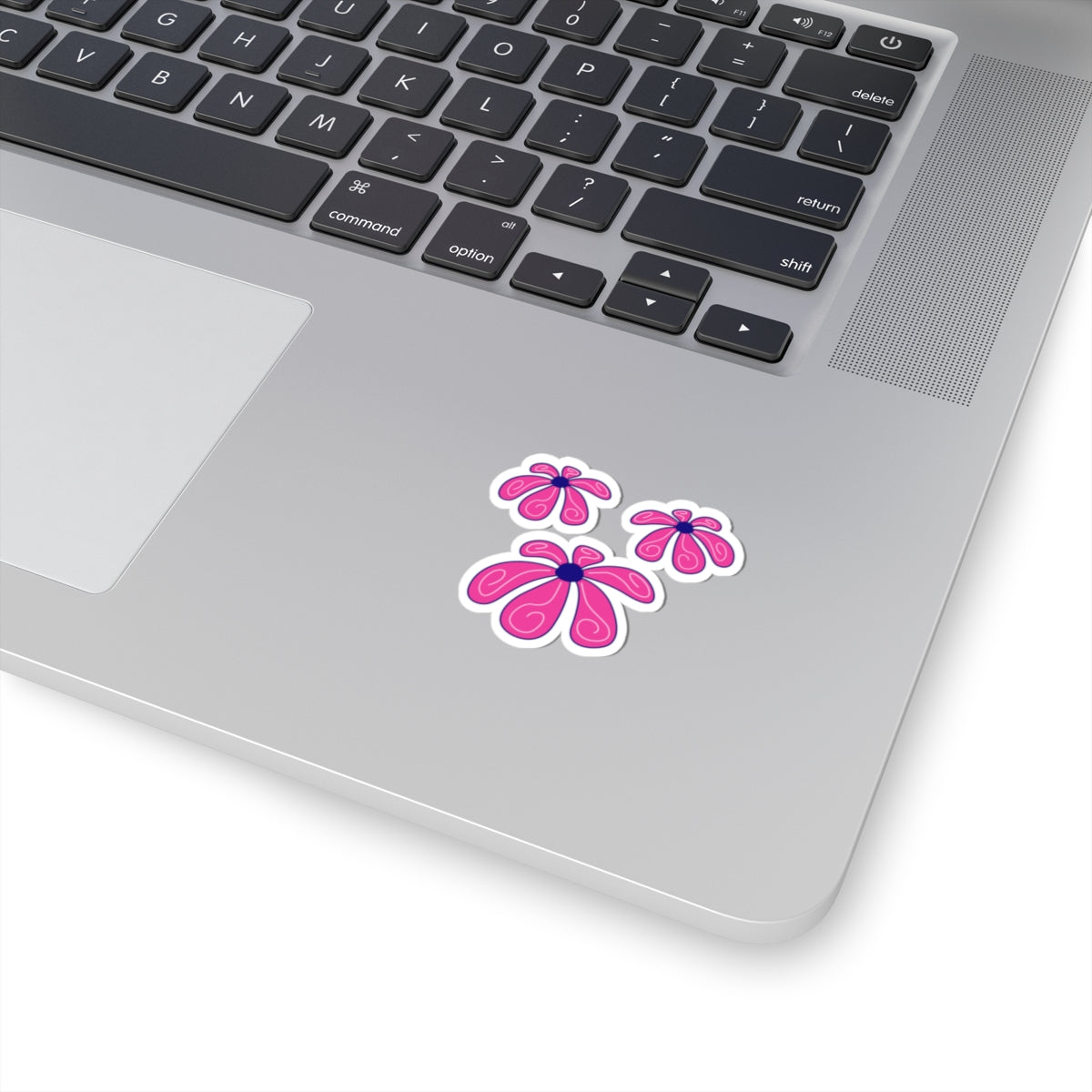 Cute Retro Pink Flower Sticker - Kiss-Cut Sticker (3)