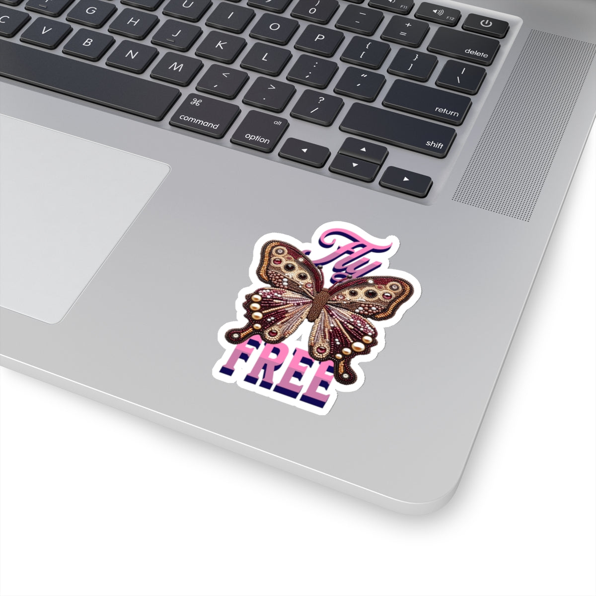 Fly Free Retro Butterfly Sticker - Kiss-Cut Sticker