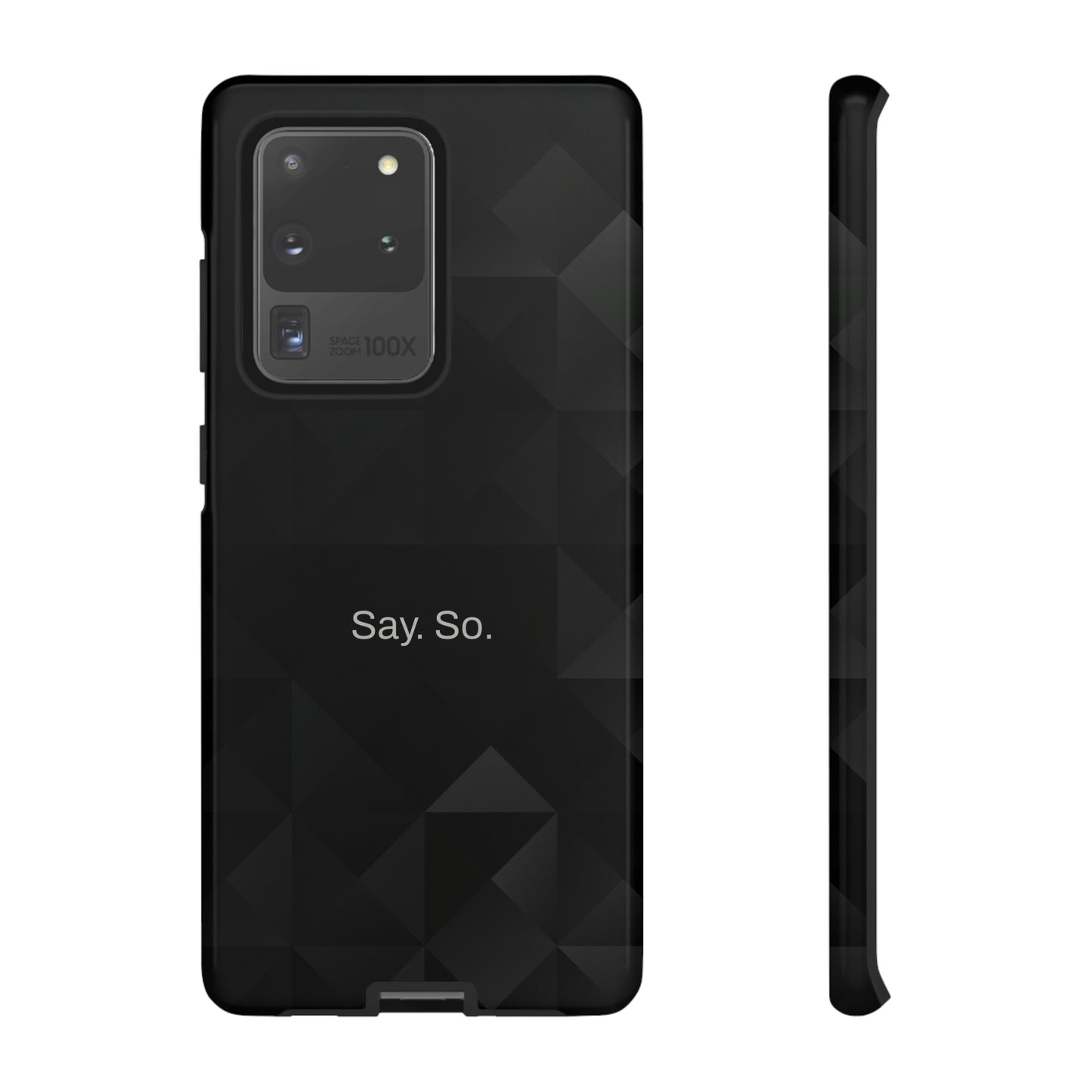 Say. So. / Black Grid Samsung Case