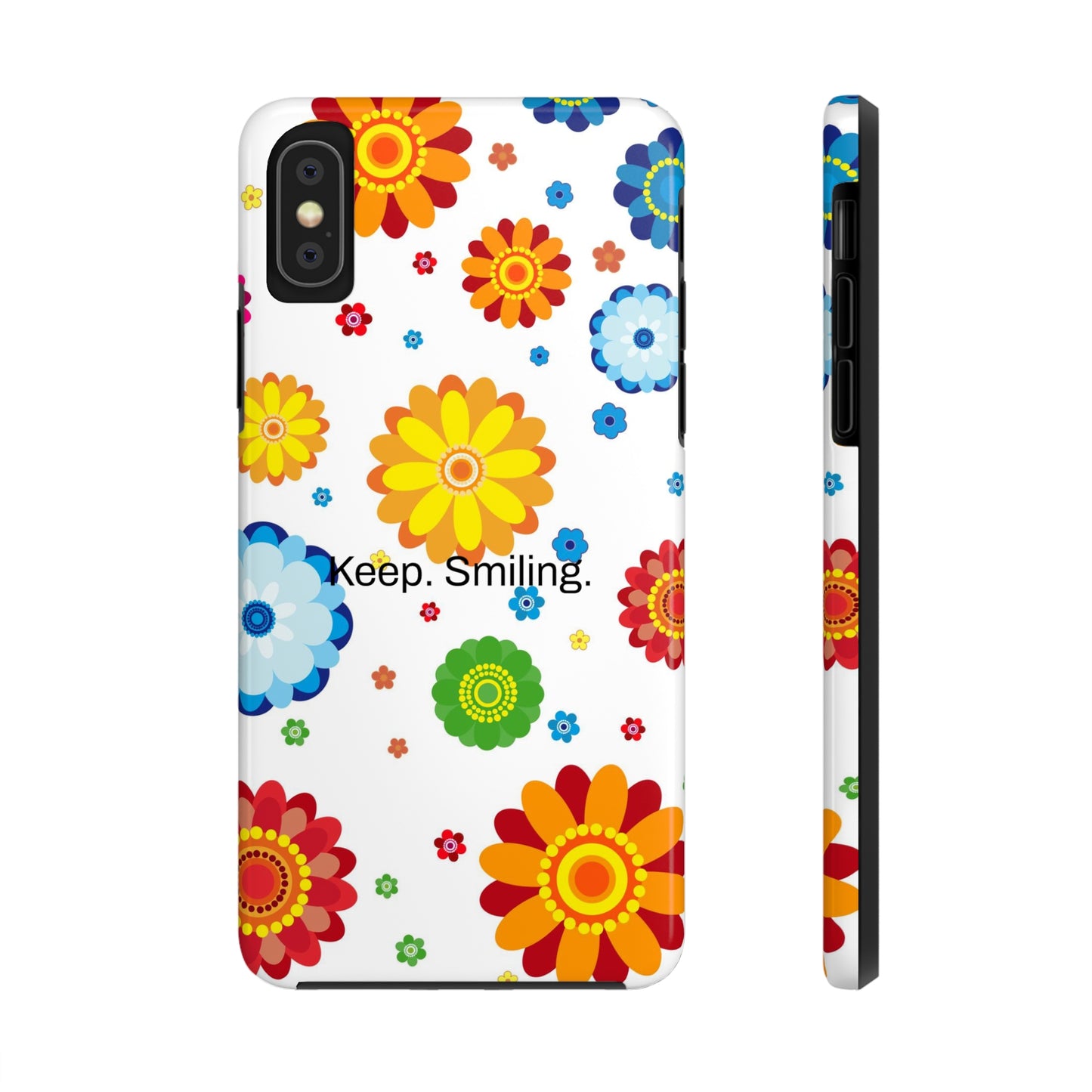 Keep. Smiling. / Dotted Flowers iPhone Cases