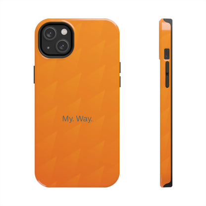 My. Way. / Orange Triangle iPhone case