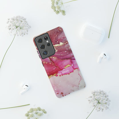 Be. More. / Pink Water Color Marble Samsung Case