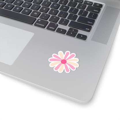 Cute Retro Pink Flower Sticker - Kiss-Cut Sticker (5)