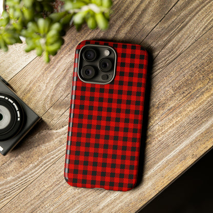 iPhone 15 Series Christmas Lumberjack Red Plaid / Tough Case