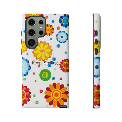 Keep. Smiling. / Dotted Flowers Samsung Case