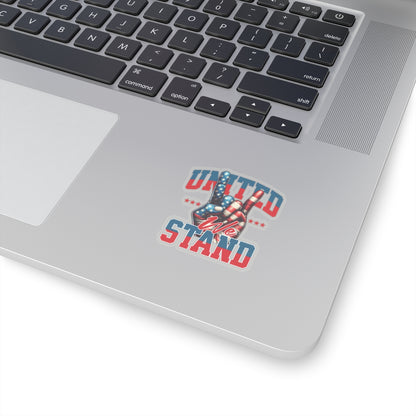 United We Stand | Divided We Fall | Patriotic Sticker | Peace Sticker | Red White And Blue Sticker | Hand Emoji