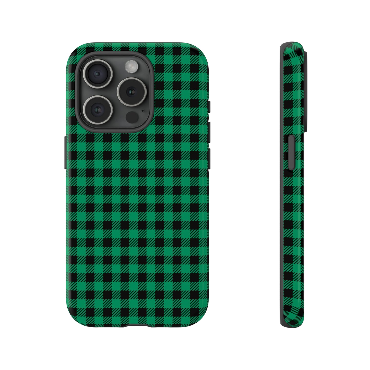 iPhone 15 Series Christmas Lumberjack Green Plaid / Tough Case