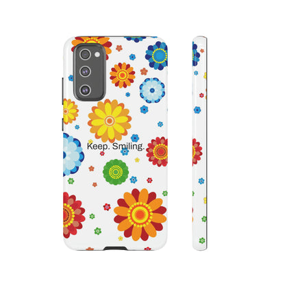 Keep. Smiling. / Dotted Flowers Samsung Case