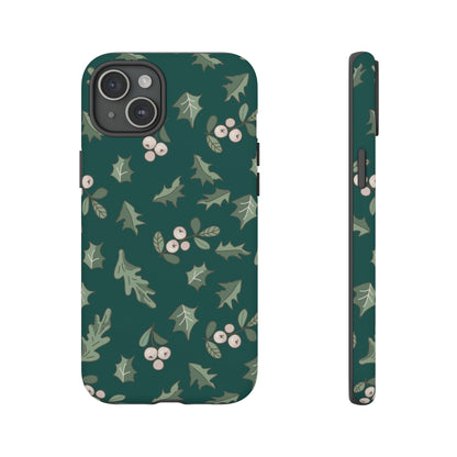 iPhone 15 Series Christmas Mistletoe & Holly / Tough Case