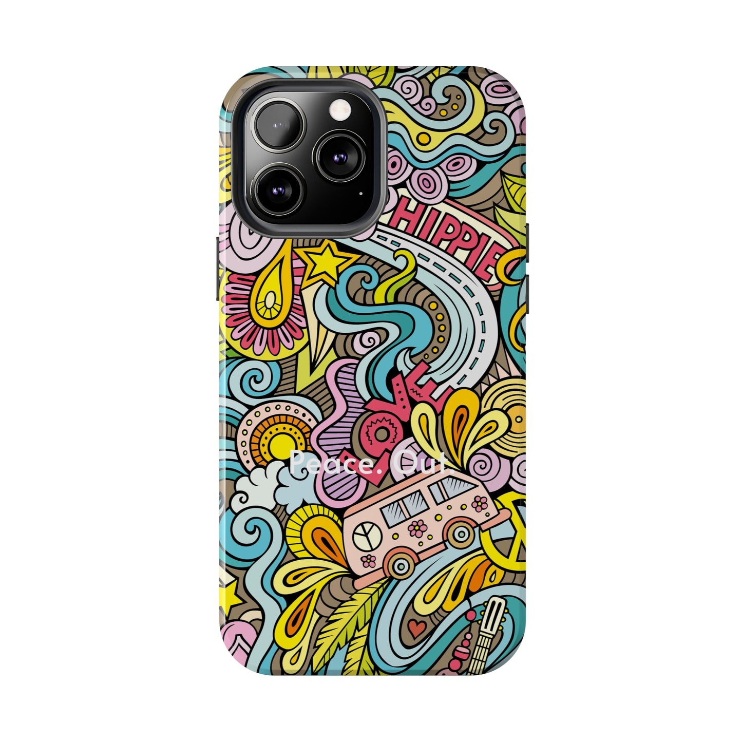 Peace. Out. / Hippie Love iPhone Case